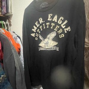 American Eagle Outfitters Black Athletic Fit Sweatshirt